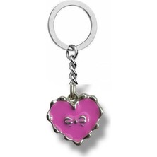 Anlamın Gücü – Mor Kalp Kurdele Figürlü Şık Metal Anahtarlık