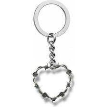 Sarmal Kalp Figürlü Gothic Anahtarlık – Zamak Metal Unisex Gotik Aksesuar