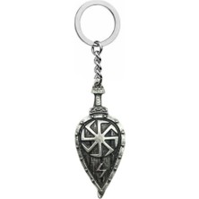 Nordic Valor – Viking Kolovrat Kalkan Figürlü Unisex Metal Anahtarlık