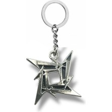 Metallica Ninja Star Gümüş Renk Unisex Metal Anahtarlık – Rock ve Metal Aksesuar