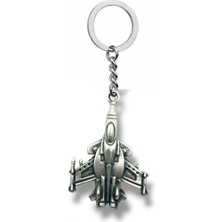 Jet Uçak Figürlü Anahtarlık – Gümüş Renk Havacılık Temalı Unisex Aksesuar