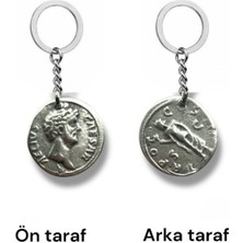 Marcus Aurelius Figürlü Roma Antik Para Anahtarlık – Çift Taraflı – 1 Adet – Unisex Aksesuar
