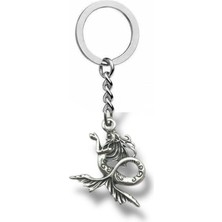 Çin Ejderhası Figürlü Metal Anahtarlık –güç, Bilgelik ve Şans Temalı Uzak Doğu Sembolü Aksesuar