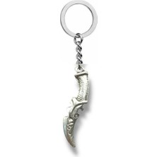 Işlemeli Hançer Figürlü Anahtarlık – Gotik Tarz Zamak Metal Unisex Aksesuar