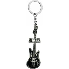Nirvana Elektro Gitar Figürlü Rock Grunge Anahtarlık – Unisex Aksesuar