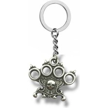 Kurukafa Figürlü Metal Anahtarlık – Sert Tarzın Unisex Simgesi