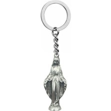 Antik Meryem Ana Figürlü Metal Anahtarlık – Dini & Vintage Unisex Aksesuar