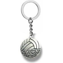 Serve Spirit – Voleybol Yazılı Top Figürlü Unisex Metal Anahtarlık