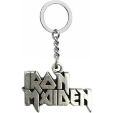 Iron Maiden Logolu Metal Anahtarlık – Gümüş Renk | Unisex Rock & Metal Aksesuarı