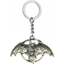 Halka Içinde Yarasa Figürlü Unisex Anahtarlık – Gotik ve Şık Aksesuar