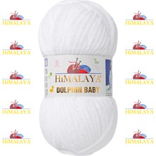 Himalaya Dolphin Baby 80301 Beyaz Kadife El Örgü Ipi Amigurumi Ipi