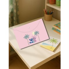 Keskin Color Lilo & Stitch A4 Pembe Çıtçıt Dosya