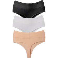 Vanilya Secret Tanga Yüksek Bel Toparlayıcı Pamuk 3'lü Paket