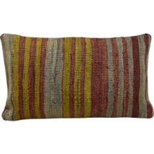 Yeni El Dokuma Dekoratif Lumbar Kilim Kırlent Yastık Kılıfı 6142