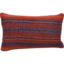 Yeni El Dokuma Dekoratif Lumbar Kilim Kırlent Yastık Kılıfı 6123