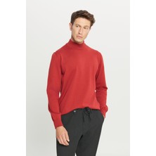 Pamuklu Standart Fit Normal Kesim Yarım Balıkçı Yaka Triko Kazak