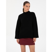 Pierre Cardin Kadın Siyah Comfort Fit Kazak 50310958-VR046