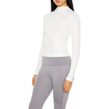 F21 Dikişsiz Dik Yaka Bluz