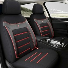 Renault Megane 3 Araçlara Uyumlu Oto Koltuk Kılıfı Seti - Venüs Serisi - Kırmızı