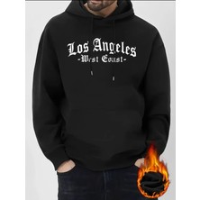 Losangeles Baskılı  Kapüşonlu Sweatshirt