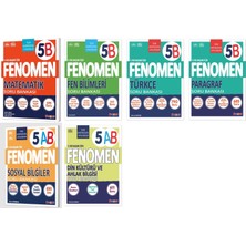 Fenomen Yayınları Fenomen Okul 2025 5. Sınıf Matematik + Türkçe + Fen + Paragraf + Sosyal + Din B Soru Seti 6 Kitap Güncel Müfredat