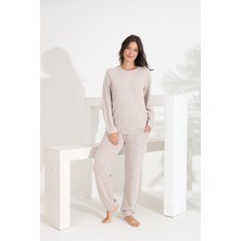 Etoile %100 Pamuk Uzun Kol Manşetli Cepli Kadın Pijama Takımı 98414