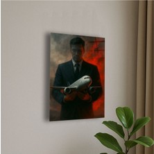 Vecihi Geliyor Erkek Havacılık Personel ve Uçak Temalı Cam Tablo Pilot Hediye Isme Özel Havacı Hediyesi