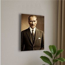 Gazi Mustafa Kemal Atatürk Cam Tablo