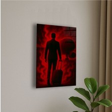 Vecihi Geliyor Erkek Kabin Görevlisi Temalı Cam Tablo Kabin Görevlisi Hediye Isme Özel Doğum Günü, Ev Hediyesi