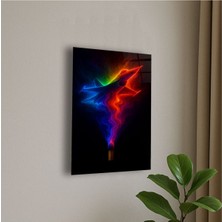 Duman ve Jet Uçak Temalı Cam Tablo Uçak Hediye Pilot Hediye Isme Özel Doğum Günü, Ev Hediyesi