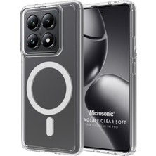 Microsonic Xiaomi Mi 14T Pro Kılıf Magsafe Clear Sararmaz Şeffaf