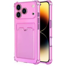 Microsonic Apple iPhone 17 Pro Card Slot Shock Kılıf Pembe