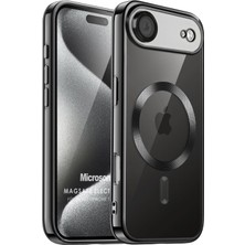 Microsonic Apple iPhone 17 Air Kılıf Magsafe Luxury Electroplate Siyah