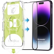 Microsonic Apple iPhone 17 Magic Uygulama Aparatlı Tam Kapatan Ekran Koruyucu Siyah