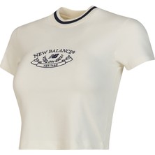 New Balance Lifestyle Kadın Bej T-Shirt