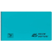 35*50 Büyük Boy Resim Defteri Spiralli Plastik Kapak 25 Yaprak