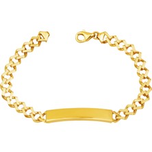 Gurmet Zincirli Çocuk Künyesi 14 Ayar Altın