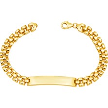 Rolex Kordonlu Çocuk Künyesi 14 Ayar Altın