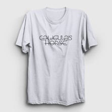 Presmono Unisex Beyaz Logo Caligula's Horse T-Shirt