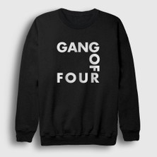 Presmono Unisex Siyah Logo Gang Of Four Sweatshirt
