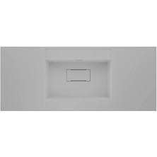 Real Stone Flatstone 90X50 Beyaz Etajerli Granit Banyo Lavabosu