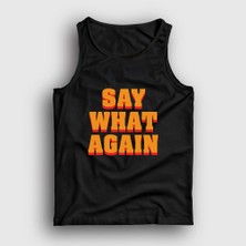 Presmono Unisex Siyah Samuel Jackson Say What Again Pulp Fiction Atlet