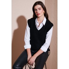 Lela Lela V Yaka Örme Triko Süveter Kadın Süveter 4616105Y