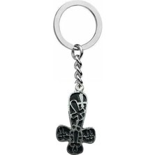 Herşey Nota Iç Içe Haç Figürlü Metal Anahtarlık – Unisex Gotik & Alternatif Aksesuar