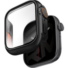 Watch 42MM Uyumlu Skinarma Gado Pro Dijital Taç Korumalı Kasa ve Ekran Koruyucu Siyah