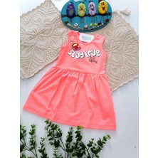 Stay True Pamuklu Askılı Elbise Neon Turuncu - 5-6 Yaş