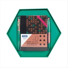 Milan 8741 Copper Altıgen Yeşil Hediye (2Kalem+Defter)