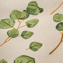 Ocaliptus Pamuklu Çift Kişilik Baskılı Pike Yeşil (200X220 Cm)