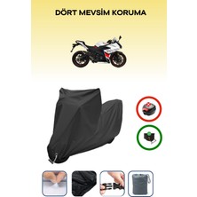Breen Rks M250 Için Kilit Uyumlu Siyah Motosiklet Branda, Güvenli, Su Geçirmez