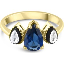 Lial Diamond 2.00 Karat Pırlanta Safir Yüzük, Gerçek Pırlanta, Sertifikalı Mücevher